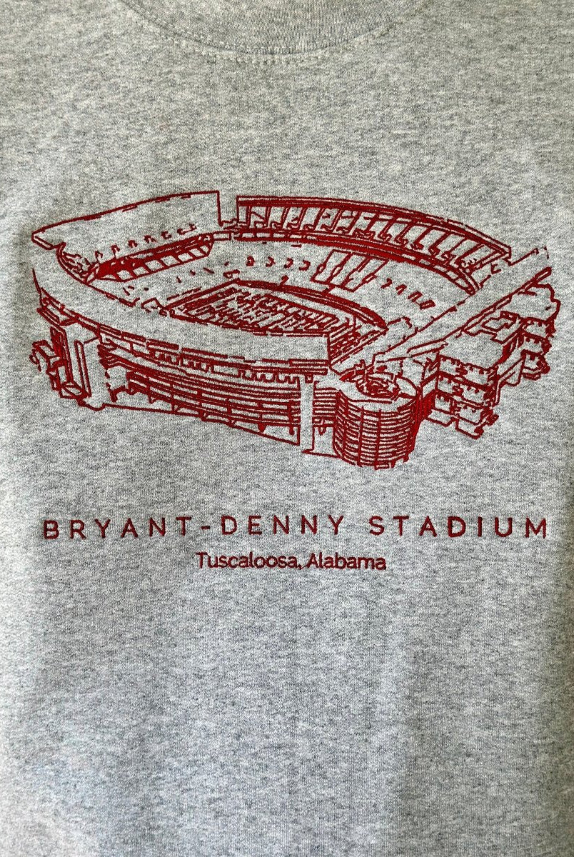 Bryant - Denny Stadium | Embroidered Sweatshirt | Sport Grey | Olive Branch | MS - Graphic Sweatshirt -Jimberly's Boutique-Olive Branch-Mississippi