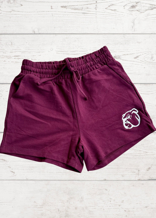 Bulldog Embroidered Shorts - Jimberly's Boutique