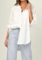 Button Down Shirt - White - -Jimberly's Boutique-Olive Branch-Mississippi