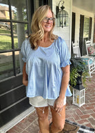 Can't Tame Her Top - Baby Blue - Casual Top -Jimberly's Boutique-Olive Branch-Mississippi