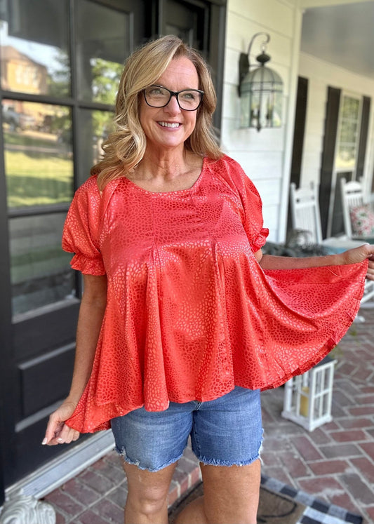 Can't Tame Her Top - Orange - top - Jimberly's Boutique