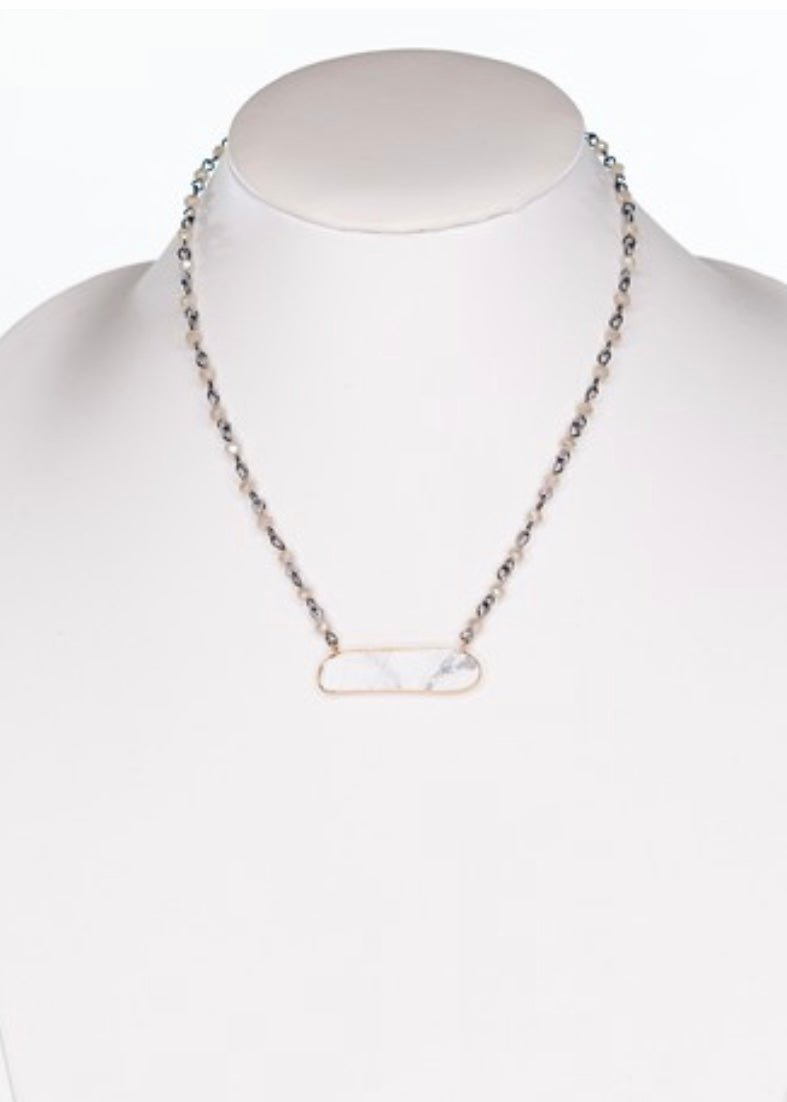 Charlotte Necklace - White - necklace - Jimberly's Boutique