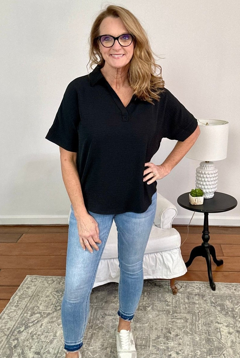 Chelsea Top - Black - Shirts & Tops -Jimberly's Boutique-Olive Branch-Mississippi