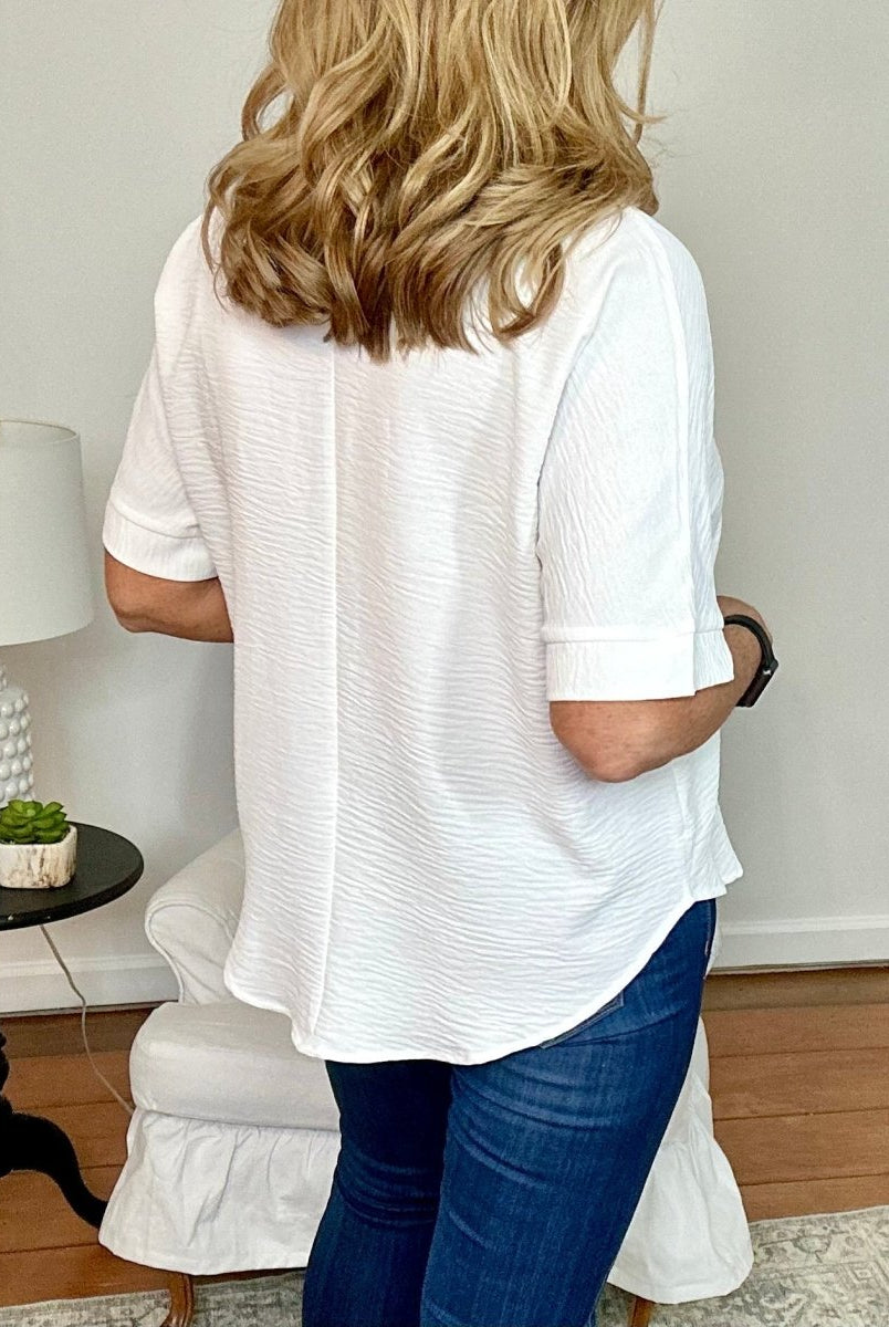 Chelsea Top - Off White - Shirts & Tops -Jimberly's Boutique-Olive Branch-Mississippi