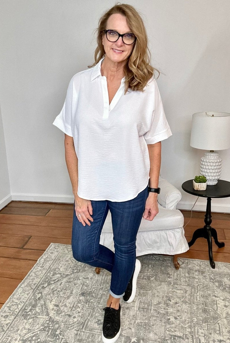 Chelsea Top - Off White - Shirts & Tops -Jimberly's Boutique-Olive Branch-Mississippi