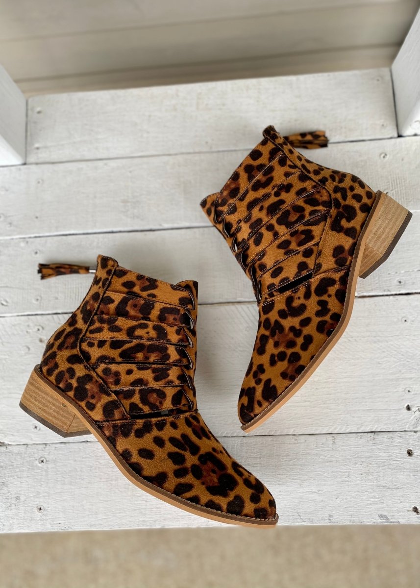 Chloe Ankle Booties - Leopard - Shoes - Jimberly's Boutique