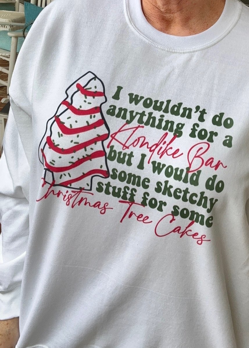 Christmas Tree Cakes Sweatshirt-White - Graphic Tee - Jimberly's Boutique
