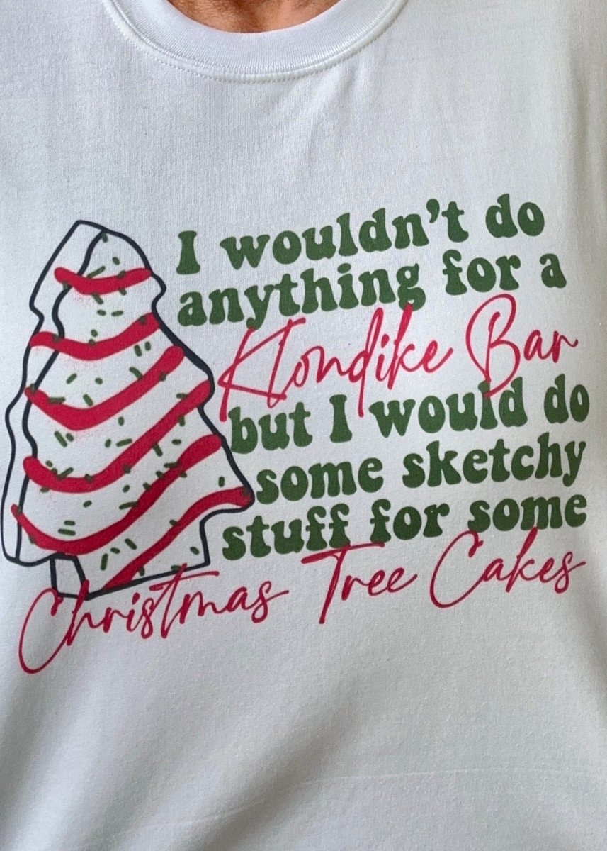 Christmas Tree Cakes Sweatshirt-White - Graphic Tee - Jimberly's Boutique