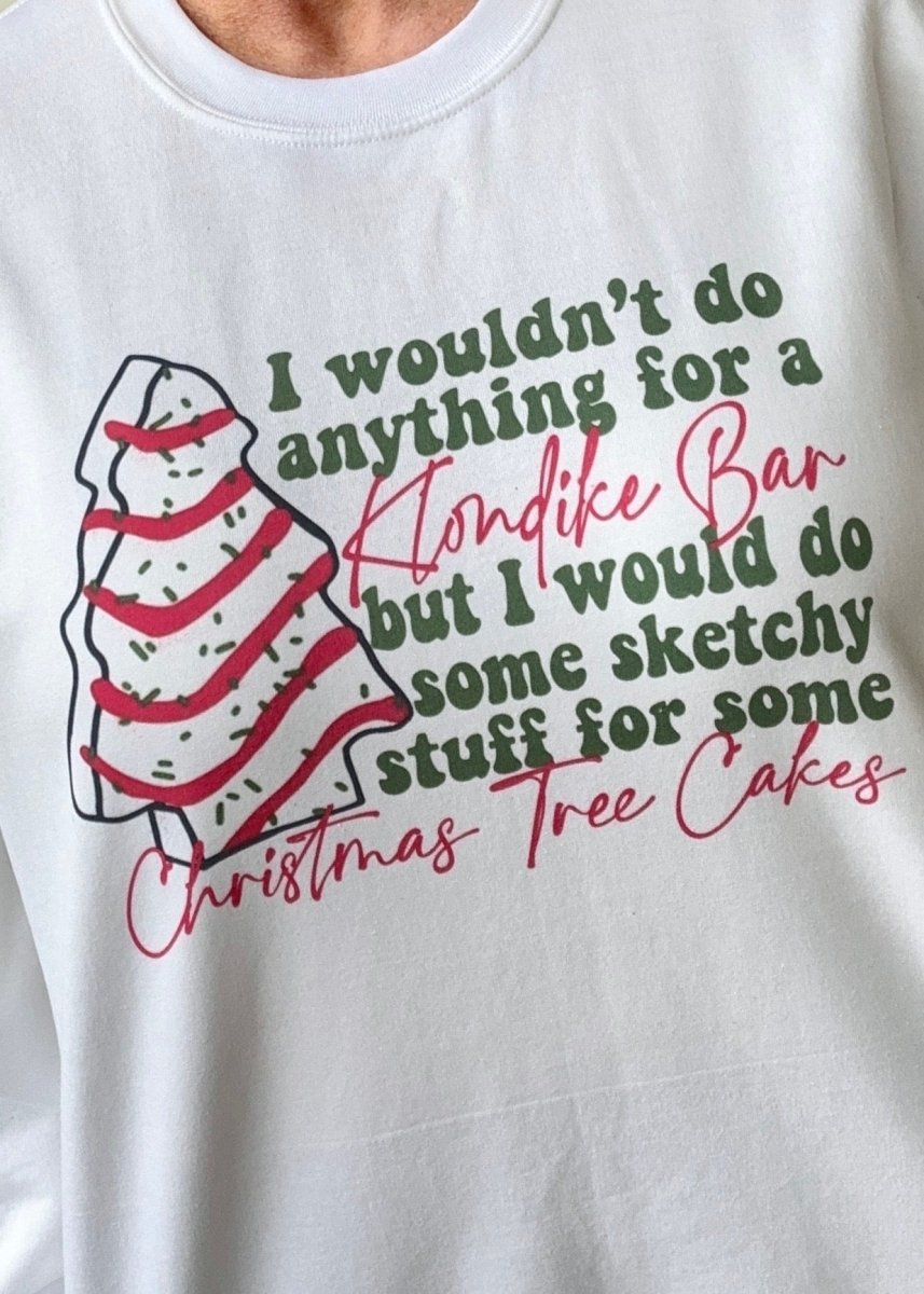 Christmas Tree Cakes Sweatshirt-White - Graphic Tee - Jimberly's Boutique