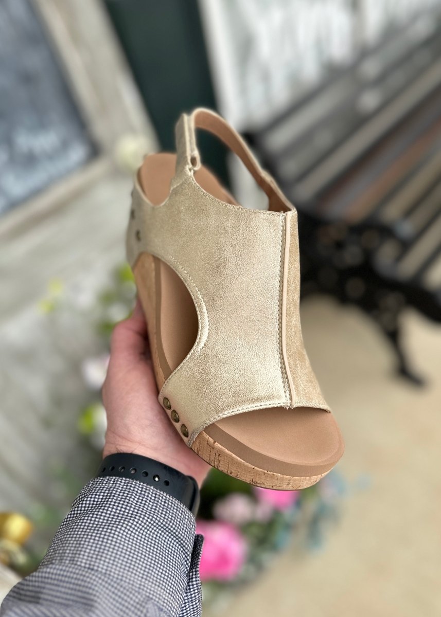 Corkys Carley Wedges - Antique Gold - Corky Carley Wedges -Jimberly's Boutique-Olive Branch-Mississippi