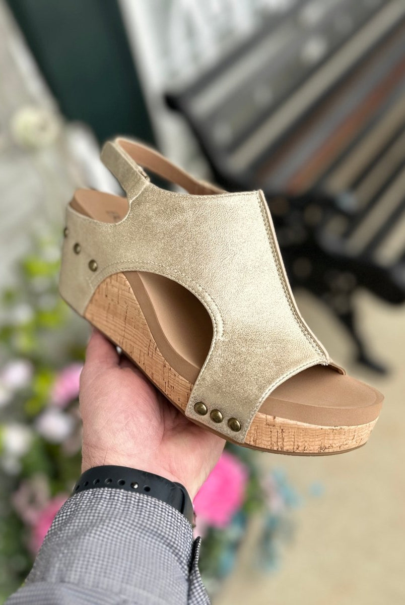 Corkys Carley Wedges - Antique Gold - Corky Carley Wedges -Jimberly's Boutique-Olive Branch-Mississippi