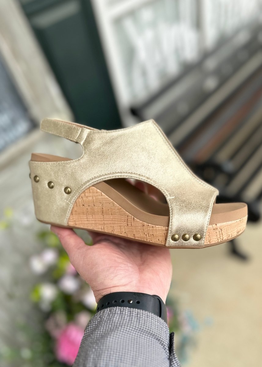 Corkys Carley Wedges - Antique Gold - Corky Carley Wedges -Jimberly's Boutique-Olive Branch-Mississippi