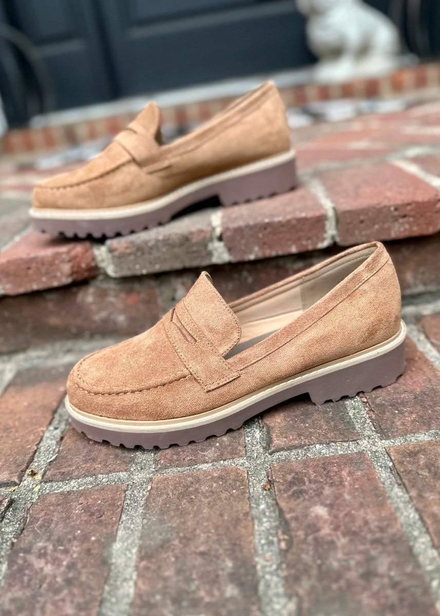 Corkys | Hey Girl | Boost | Loafers | Tobacco Suede - Corky Hey Girl Boost - Jimberly's Boutique
