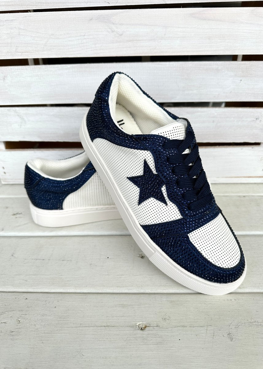 Corkys Legendary Sneakers Navy Crystals Corky Sneakers