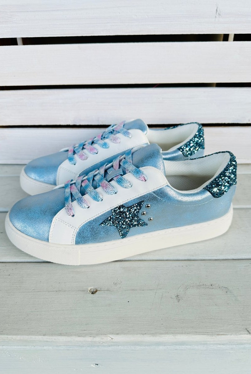 Corkys | Supernova Sneakers | Light Blue Metallic | Olive Branch MS - Corky Sneakers -Jimberly's Boutique-Olive Branch-Mississippi