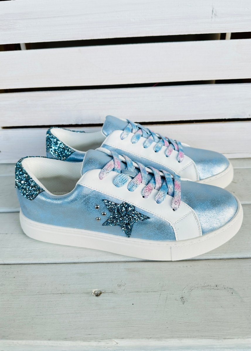 Corkys | Supernova Sneakers | Light Blue Metallic | Olive Branch MS - Corky Sneakers -Jimberly's Boutique-Olive Branch-Mississippi