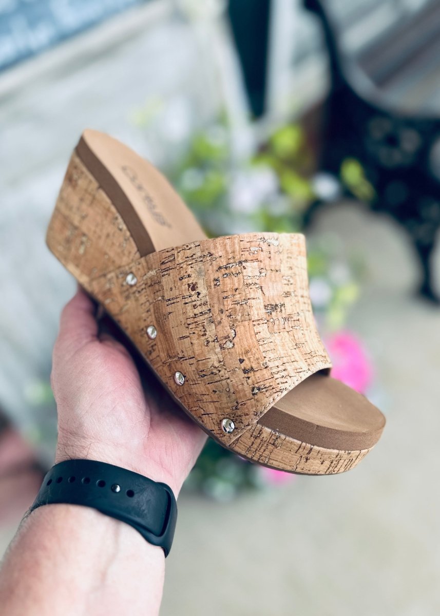 Corkys Wedge Sandals | Summer Luvin | Glitter Cork - Corkys Wedge Sandals -Jimberly's Boutique-Olive Branch-Mississippi