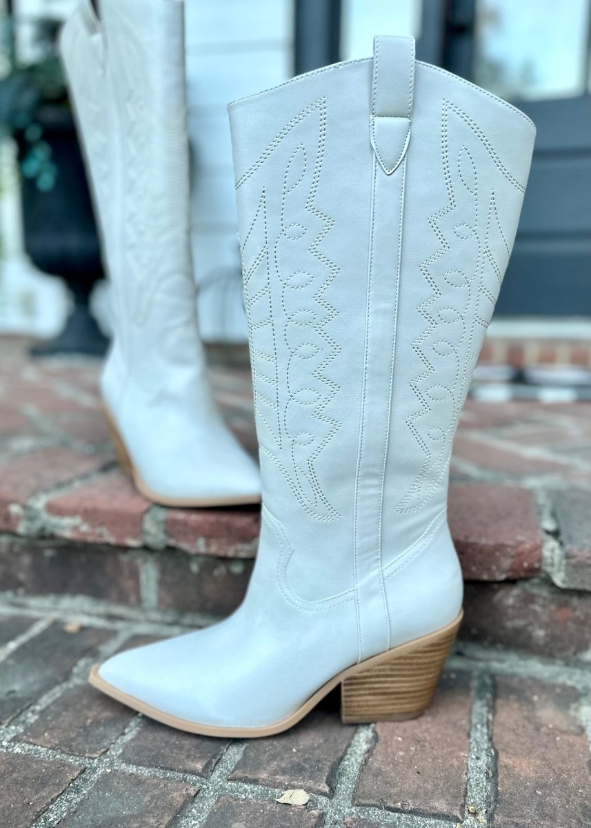Corkys | Wide Calf | Winter White | Cowgirl Boots | Olive Branch | MS - Corkys Boots - Jimberly's Boutique