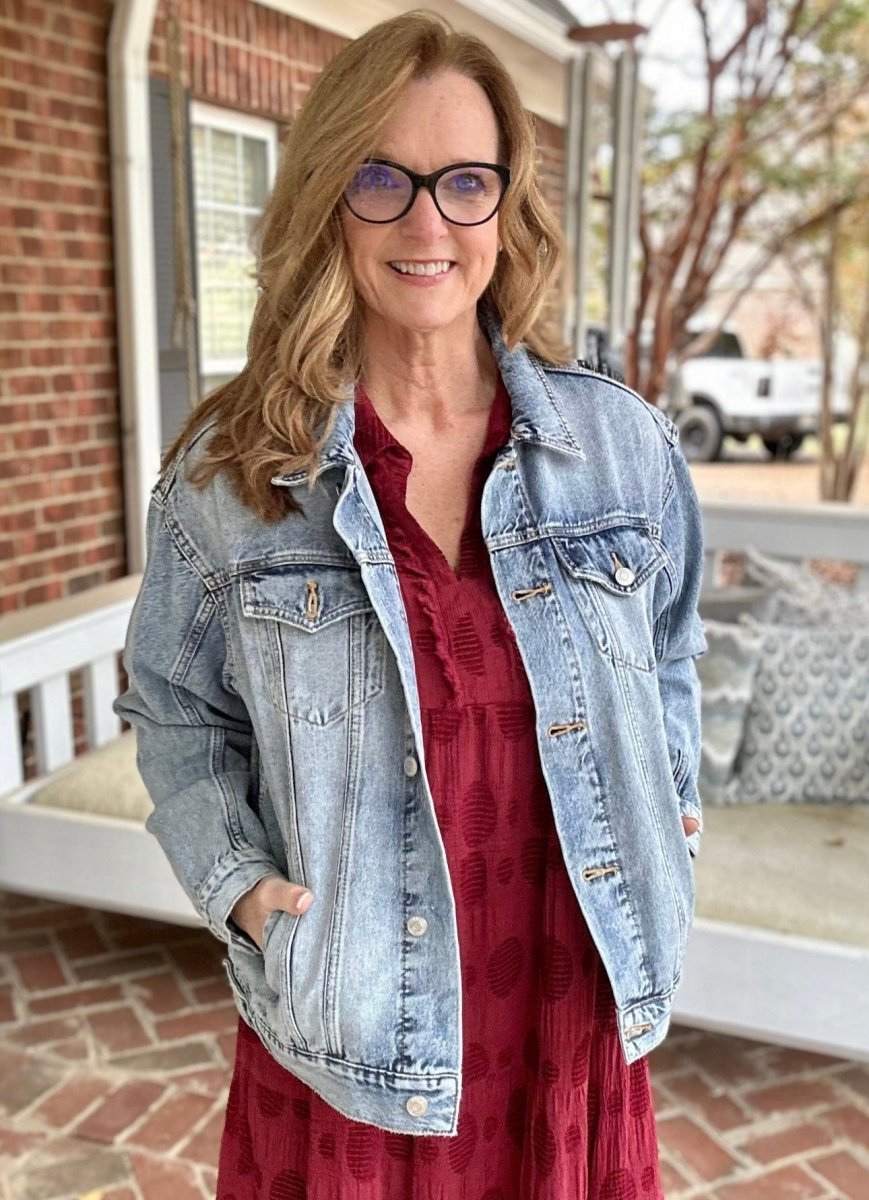 Country On Denim Jacket - Jacket -Jimberly's Boutique-Olive Branch-Mississippi