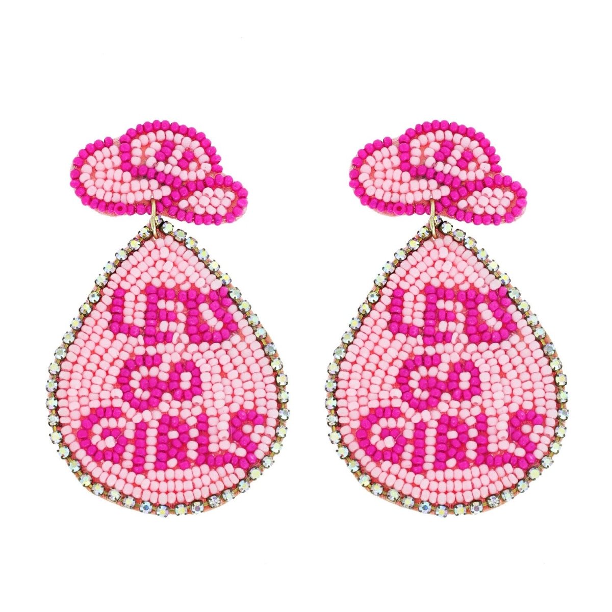 Cowboy Hat Let's Go Girls Beaded Earrings - earrings - Jimberly's Boutique