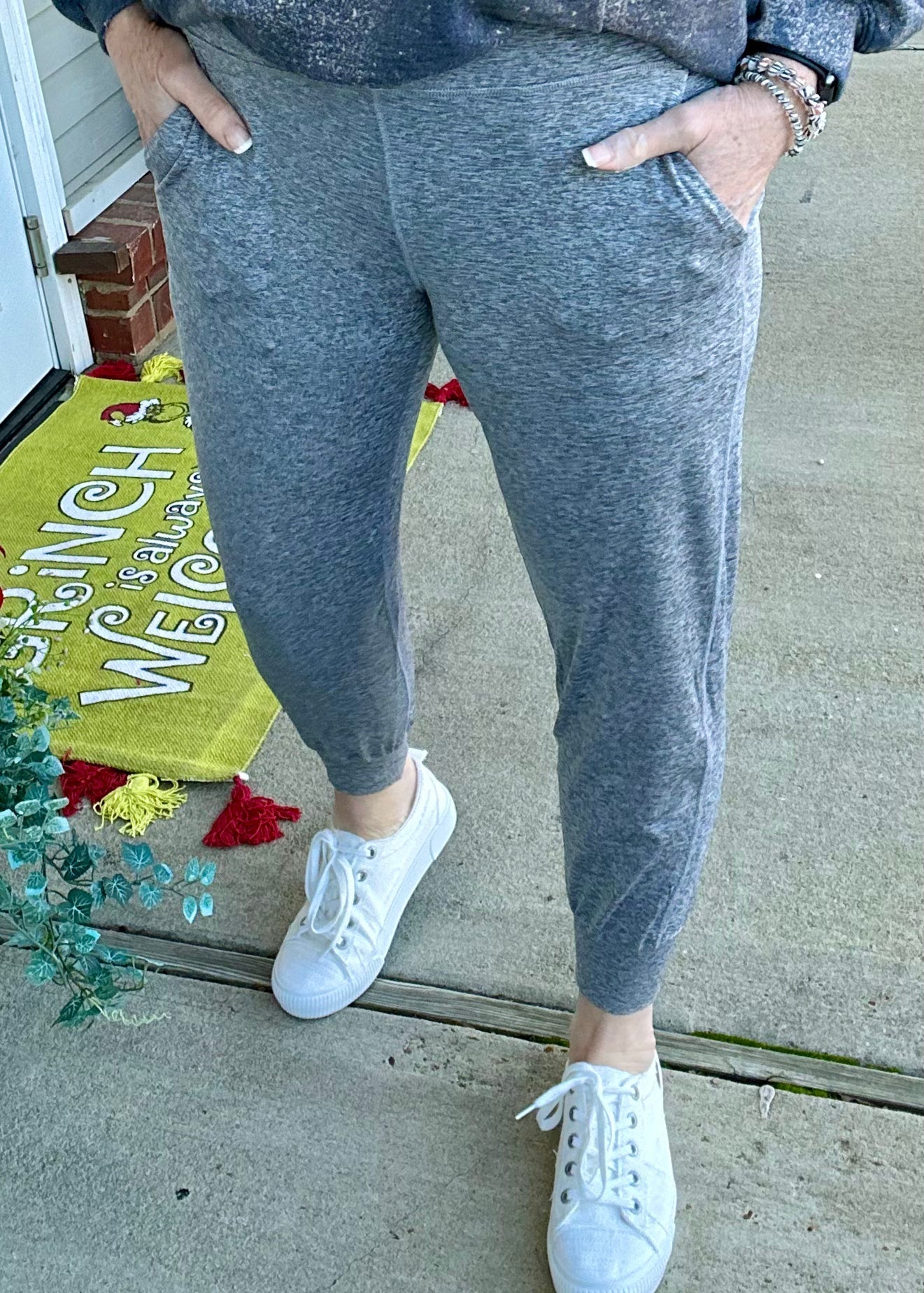 Do Your Thing Joggers - Heather Grey (Curvy Too) - Jimberly's Boutique