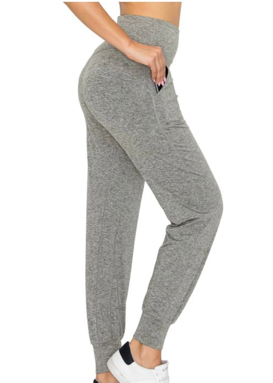 Do Your Thing Joggers - Heather Grey (Curvy Too) - Jimberly's Boutique