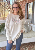 Embroidered Stronger Than The Storm Pullover - Natural Heather - Embroidered Sweatshirt -Jimberly's Boutique-Olive Branch-Mississippi