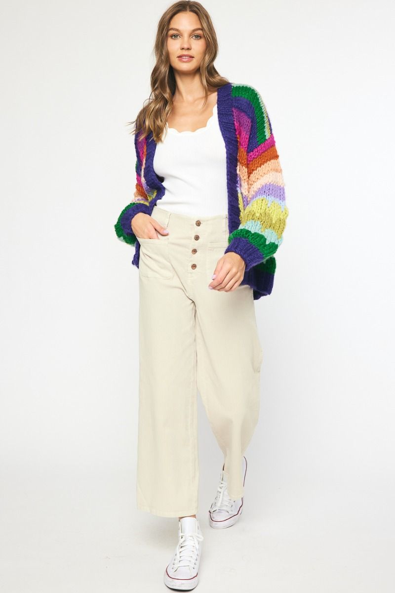 Entro Over The Rainbow Cardigan Sweater - sweater -Jimberly's Boutique-Olive Branch-Mississippi