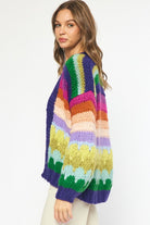 Entro Over The Rainbow Cardigan Sweater - sweater -Jimberly's Boutique-Olive Branch-Mississippi