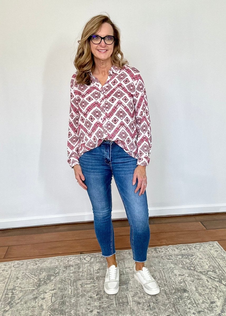 Entro | Smitten Top | Button Down - -Jimberly's Boutique-Olive Branch-Mississippi