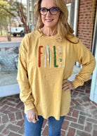 FALL Applique | Long Sleeve | Comfort Colors | LS | Tee | Olive Branch | MS - Applique Comfort Colors LS -Jimberly's Boutique-Olive Branch-Mississippi