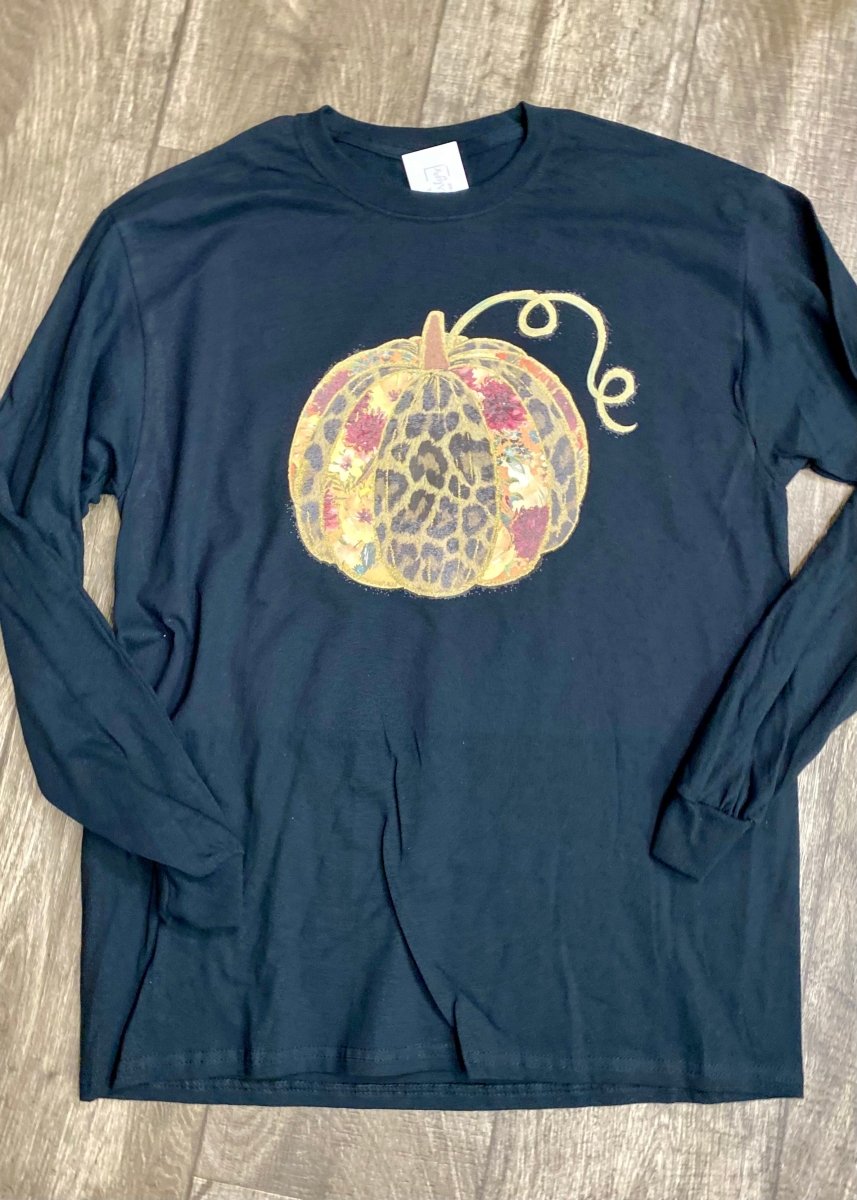 Fall Pumpkin Long Sleeve Graphic Tee - Graphic Tee - Jimberly's Boutique - Olive Branch - Mississippi