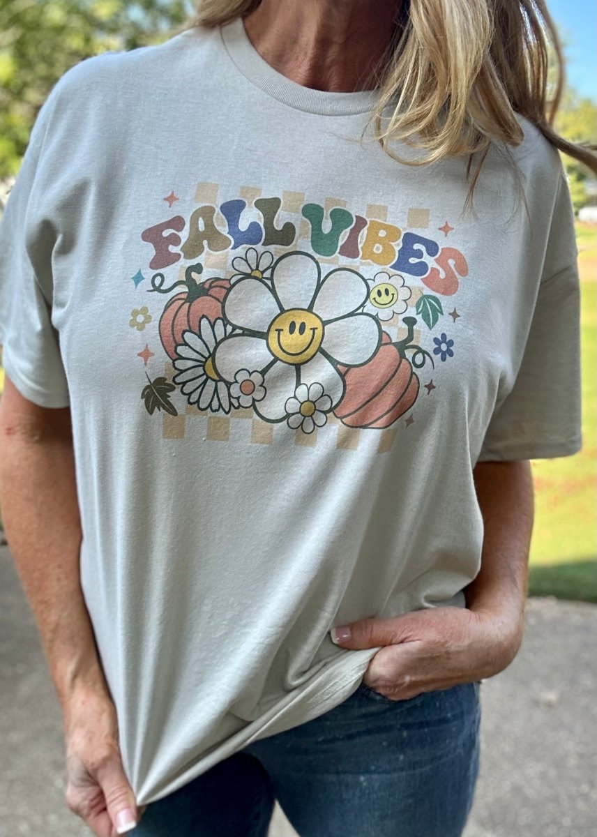 Fall Vibes Graphic Tee - Tan | Jimberly's Boutique | Olive Branch | MS - Graphic Tee - Jimberly's Boutique