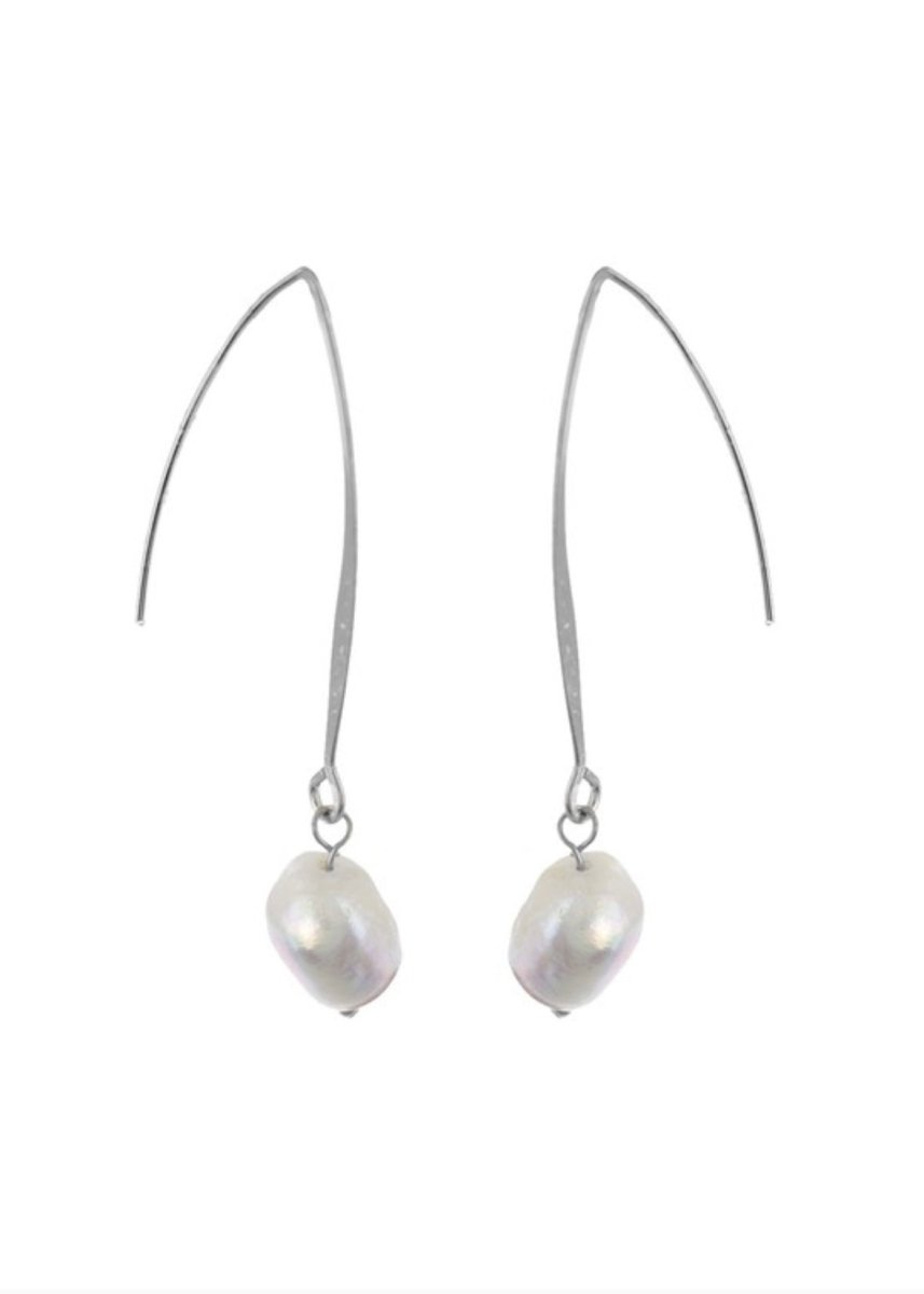 Faux Pearl Threaded Drop Earrings - earrings -Jimberly's Boutique-Olive Branch-Mississippi
