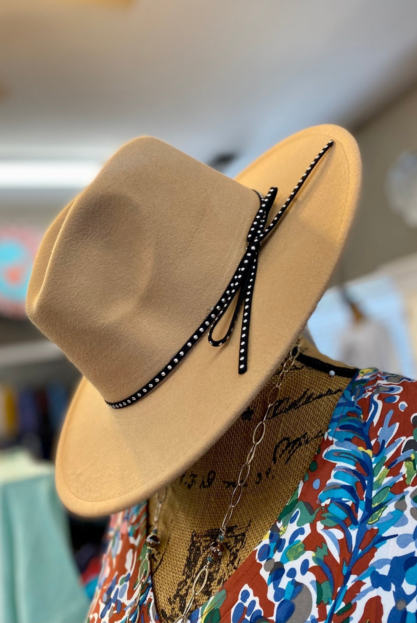 Felt Bow String Fedora Hat - Camel - -Jimberly's Boutique-Olive Branch-Mississippi