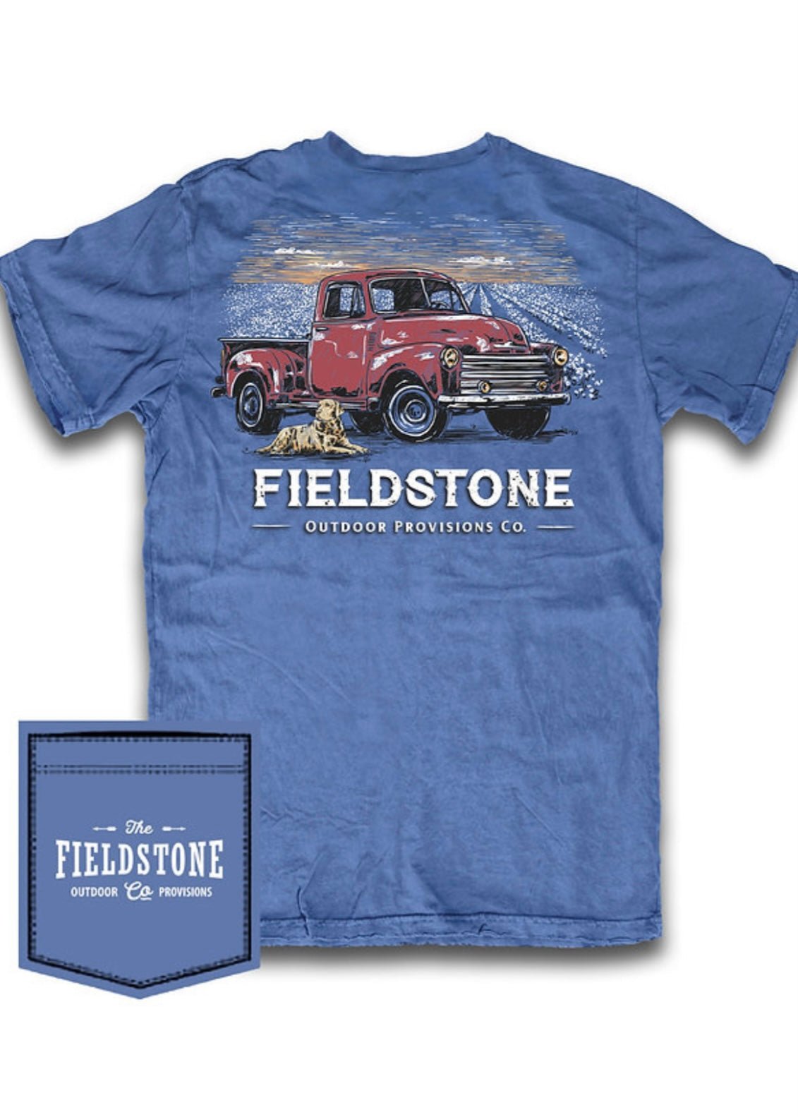 Fieldstone Old Truck Tee - Flo Blue - Jimberly's Boutique