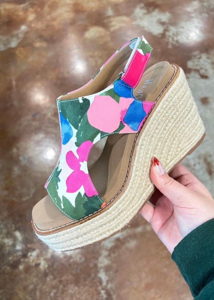 Freddie Platform Wedge | Flowers | Corkys - Corkys Wedge Sandals -Jimberly's Boutique-Olive Branch-Mississippi