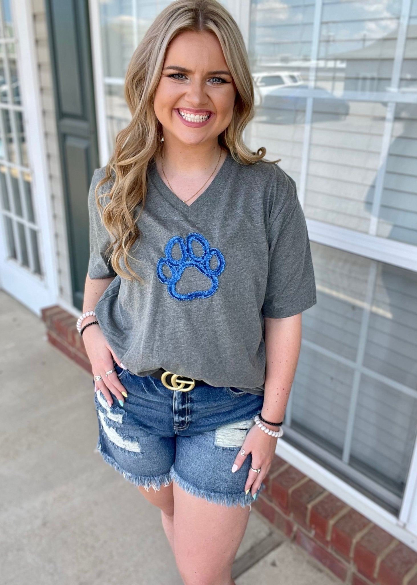 Fringed Paw Graphic Tee - Jimberly's Boutique