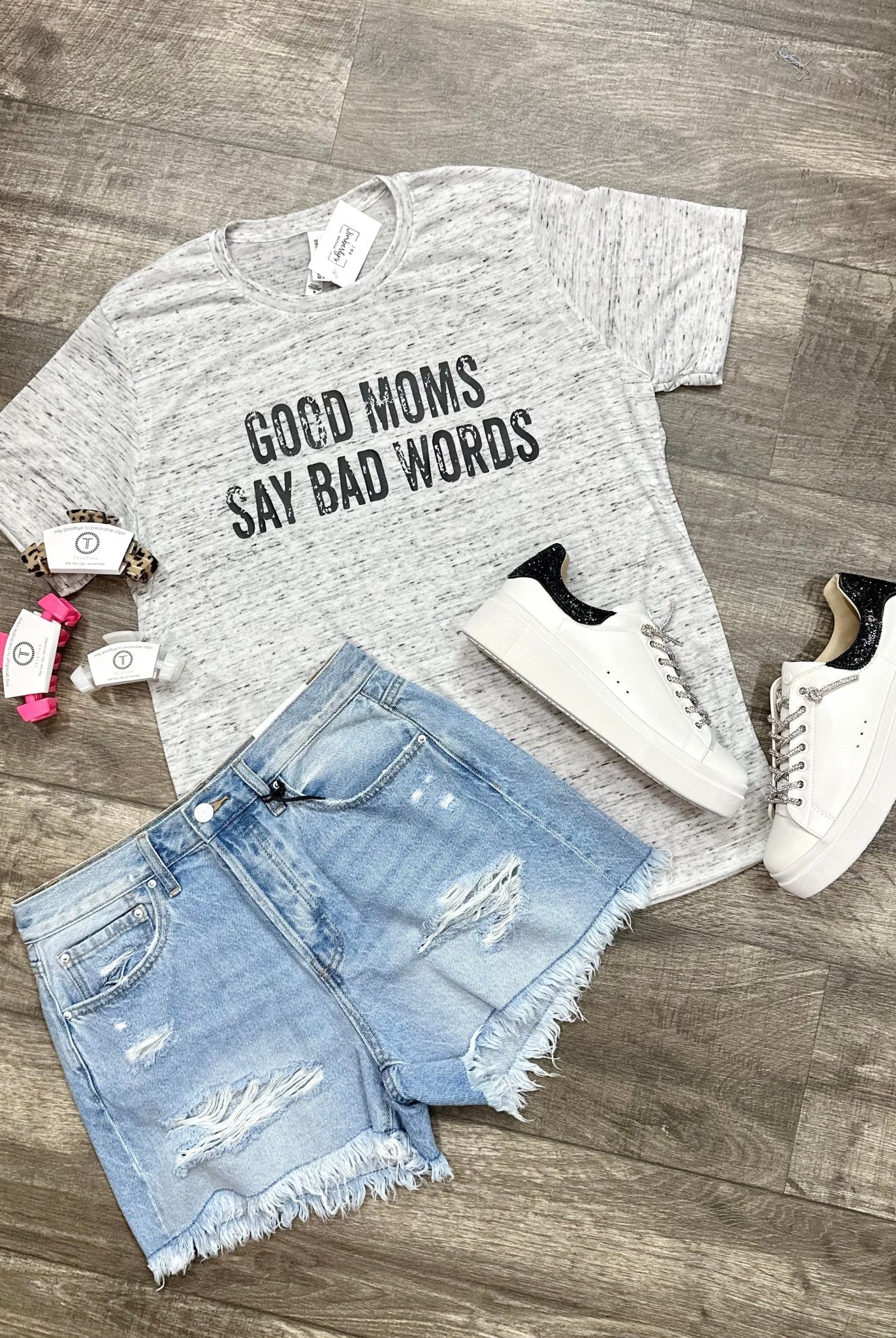 Good Moms Say Bad Words Graphic Tee - Graphic Tee -Jimberly's Boutique-Olive Branch-Mississippi