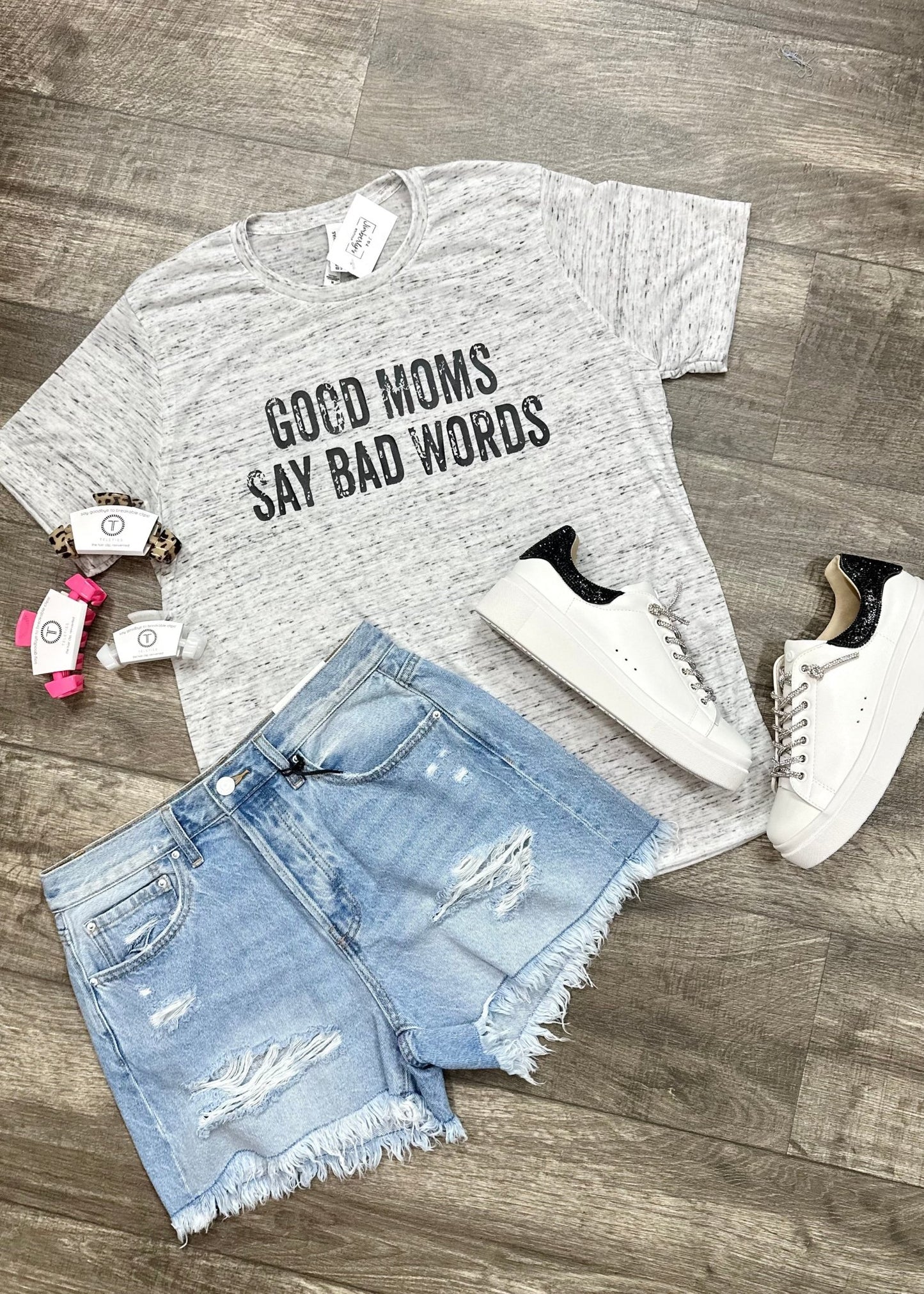 Good Moms Say Bad Words Graphic Tee - Jimberly's Boutique