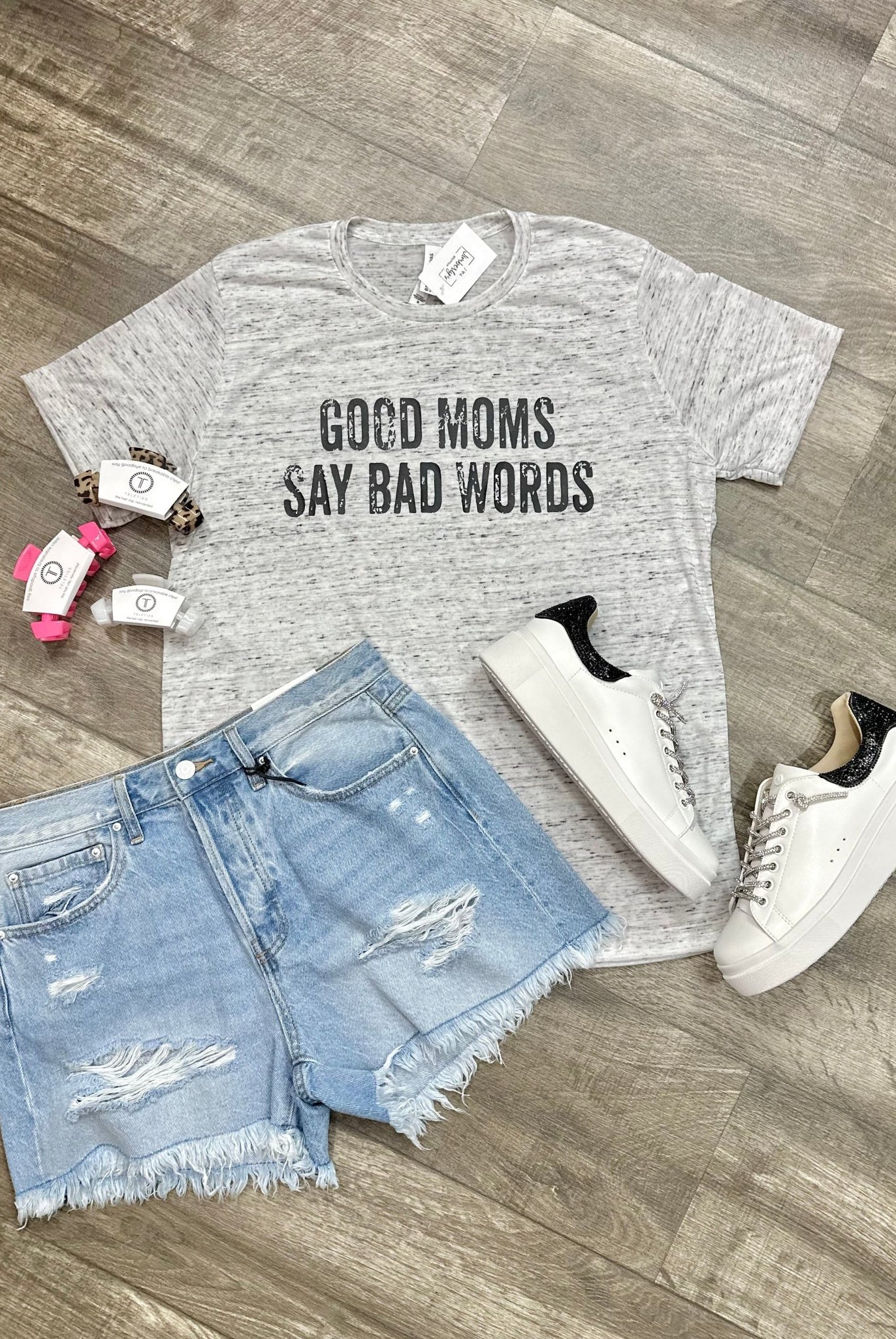Good Moms Say Bad Words Graphic Tee - Graphic Tee -Jimberly's Boutique-Olive Branch-Mississippi