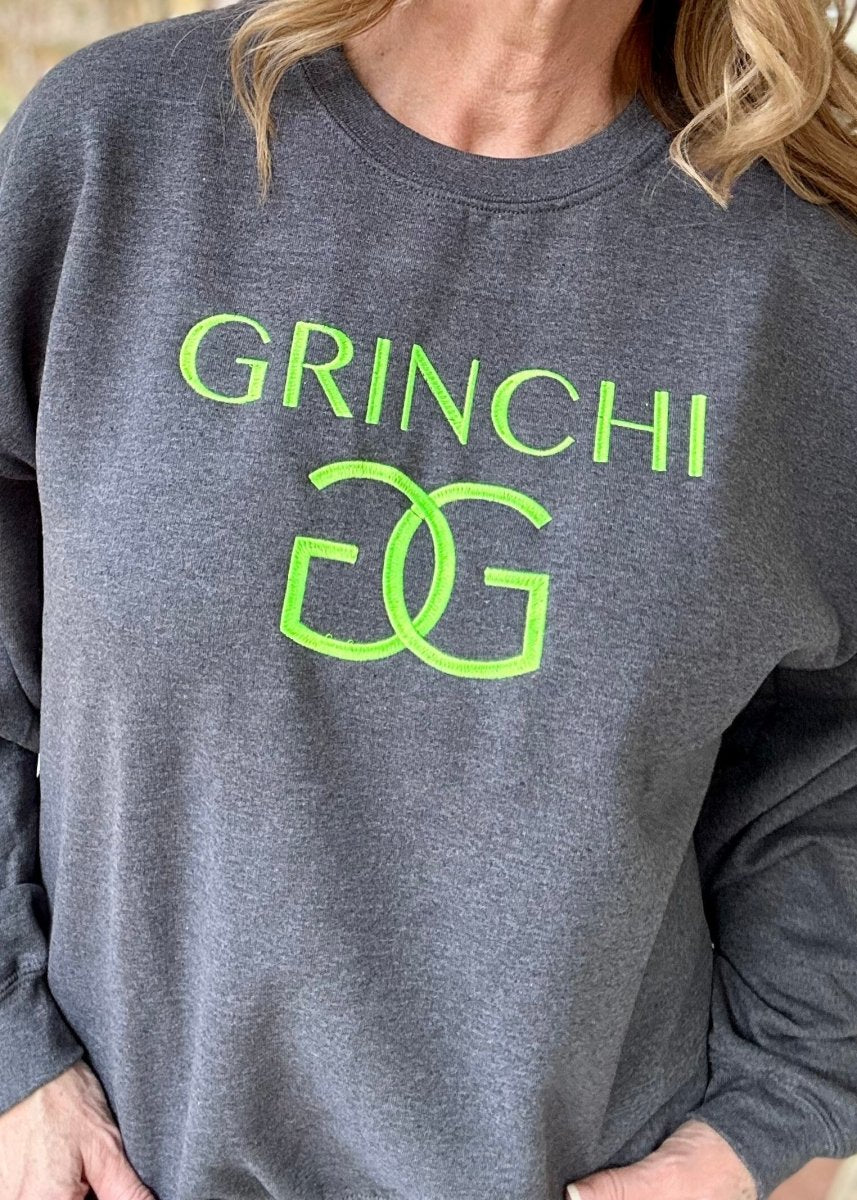 Grinchi Grinch Embroidered Sweatshirt - Graphic Tee - Jimberly's Boutique