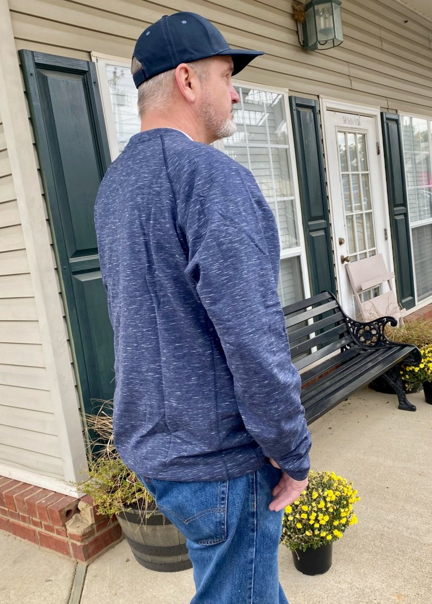 Hearth French Terry Long Sleeve Tee - Washed Navy - Graphic Tee - Jimberly's Boutique