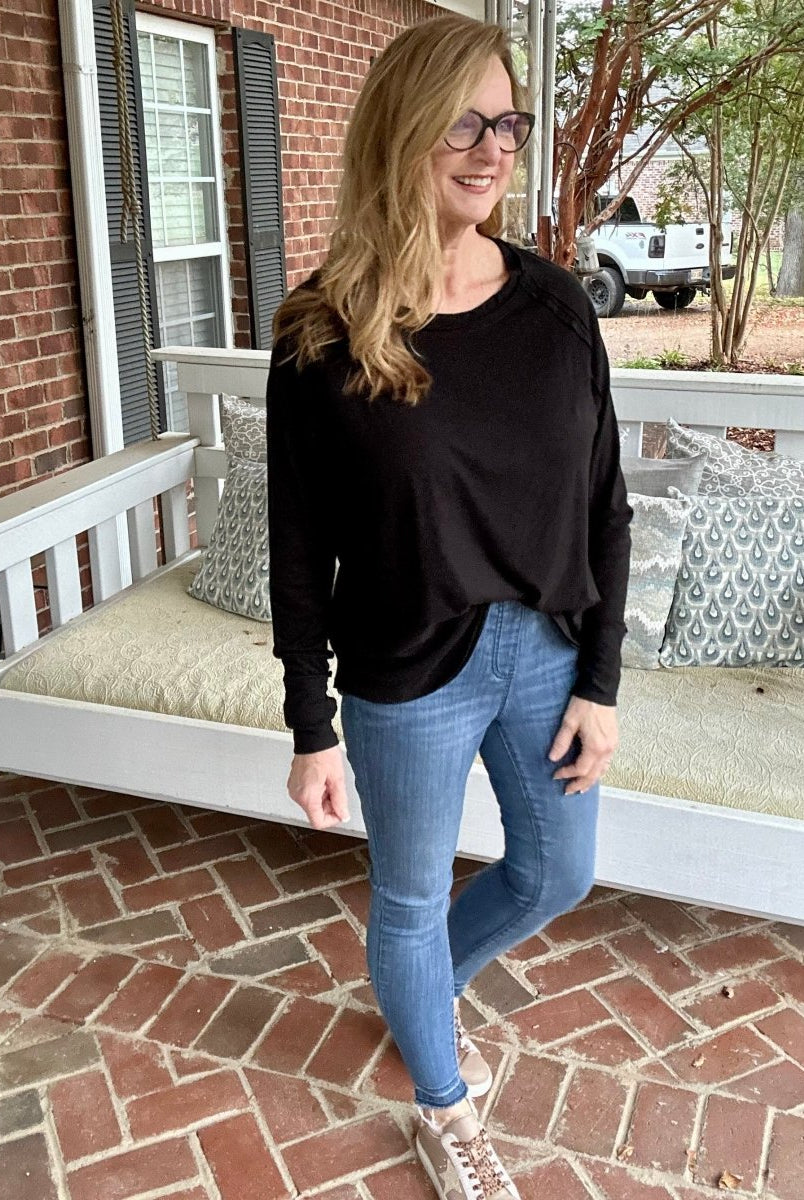 I Will Remember You Top - Black - Casual Top -Jimberly's Boutique-Olive Branch-Mississippi