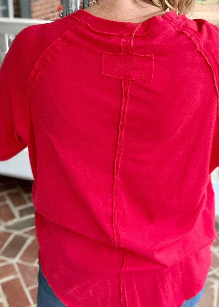 I Will Remember You Top - Light Red - Casual Top -Jimberly's Boutique-Olive Branch-Mississippi