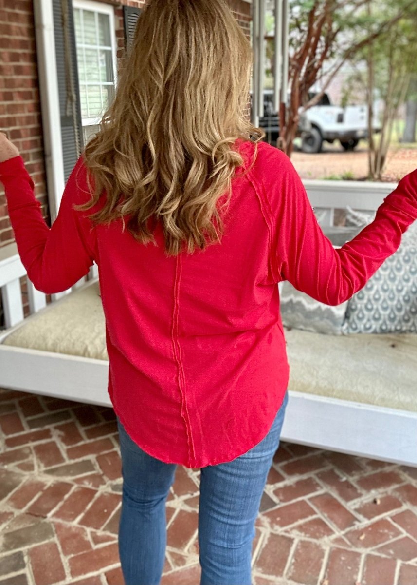 I Will Remember You Top - Light Red - Casual Top -Jimberly's Boutique-Olive Branch-Mississippi