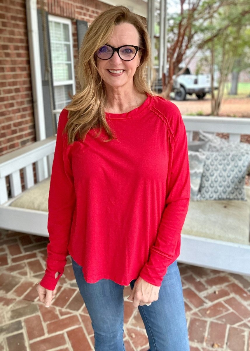 I Will Remember You Top - Light Red - Casual Top -Jimberly's Boutique-Olive Branch-Mississippi