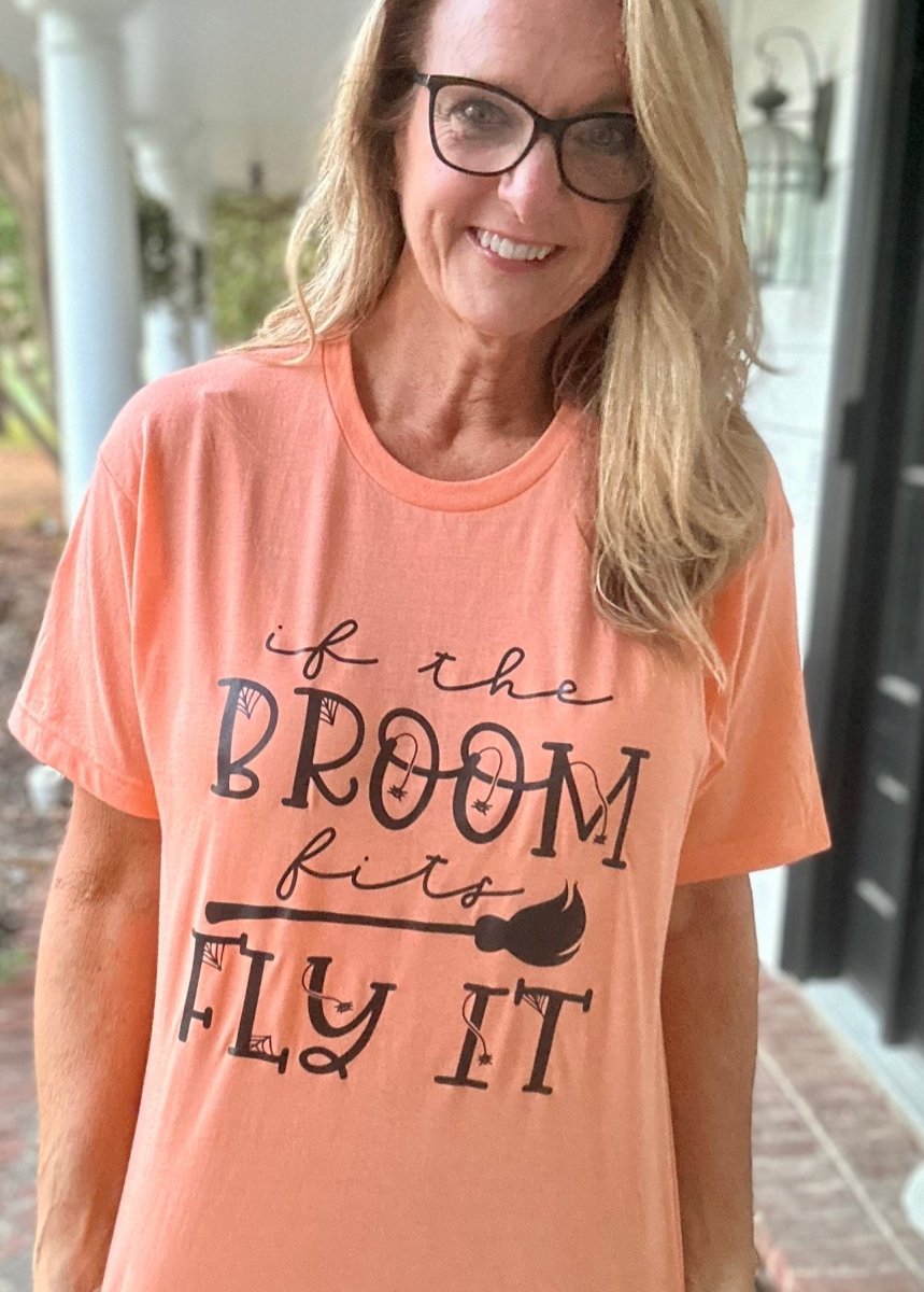 If The Broom Fits | Graphic Tee | Olive Branch | MS - Graphic Tee -Jimberly's Boutique-Olive Branch-Mississippi