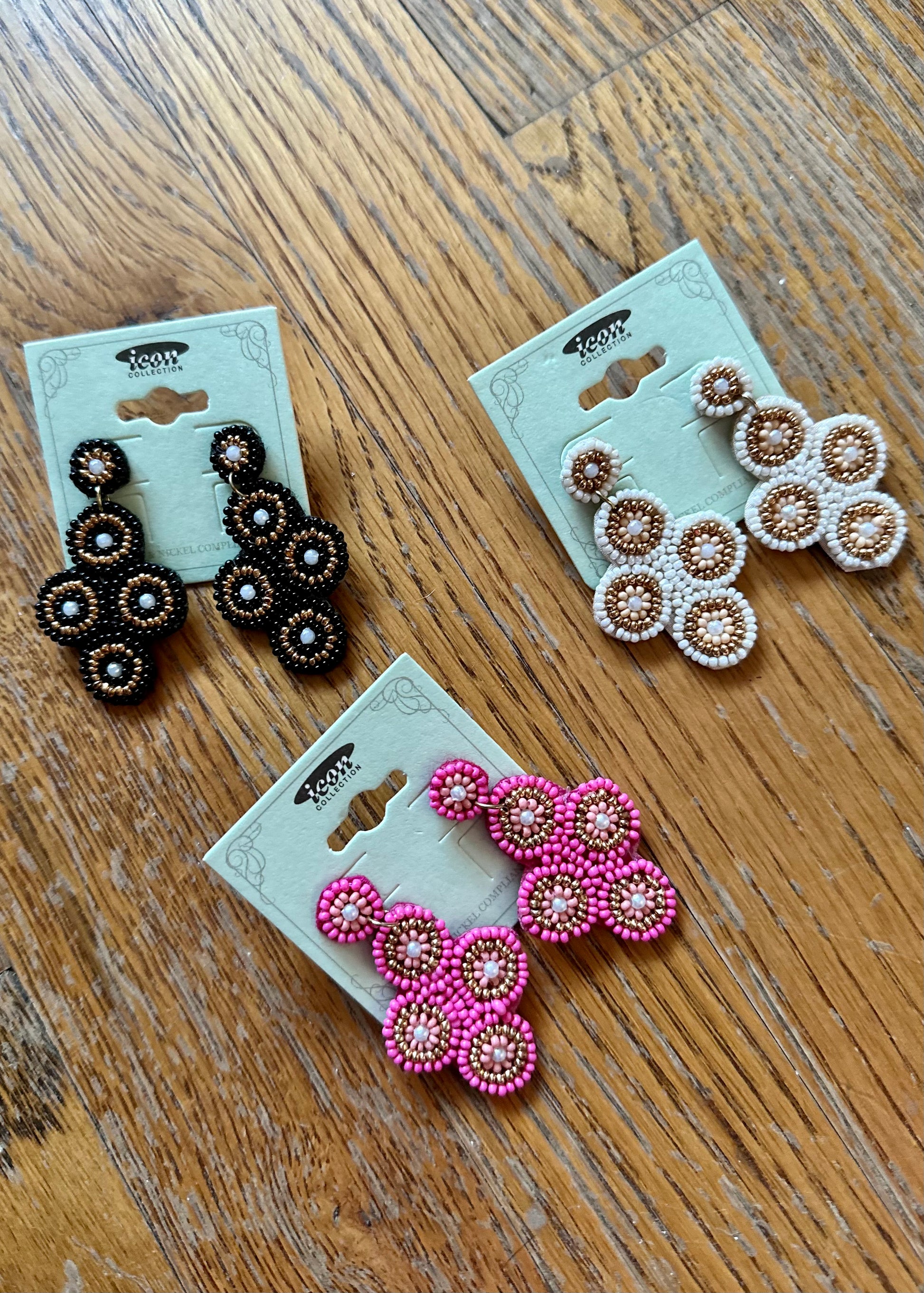 Seed Bead Stack Drop Earrings - Jimberly's Boutique