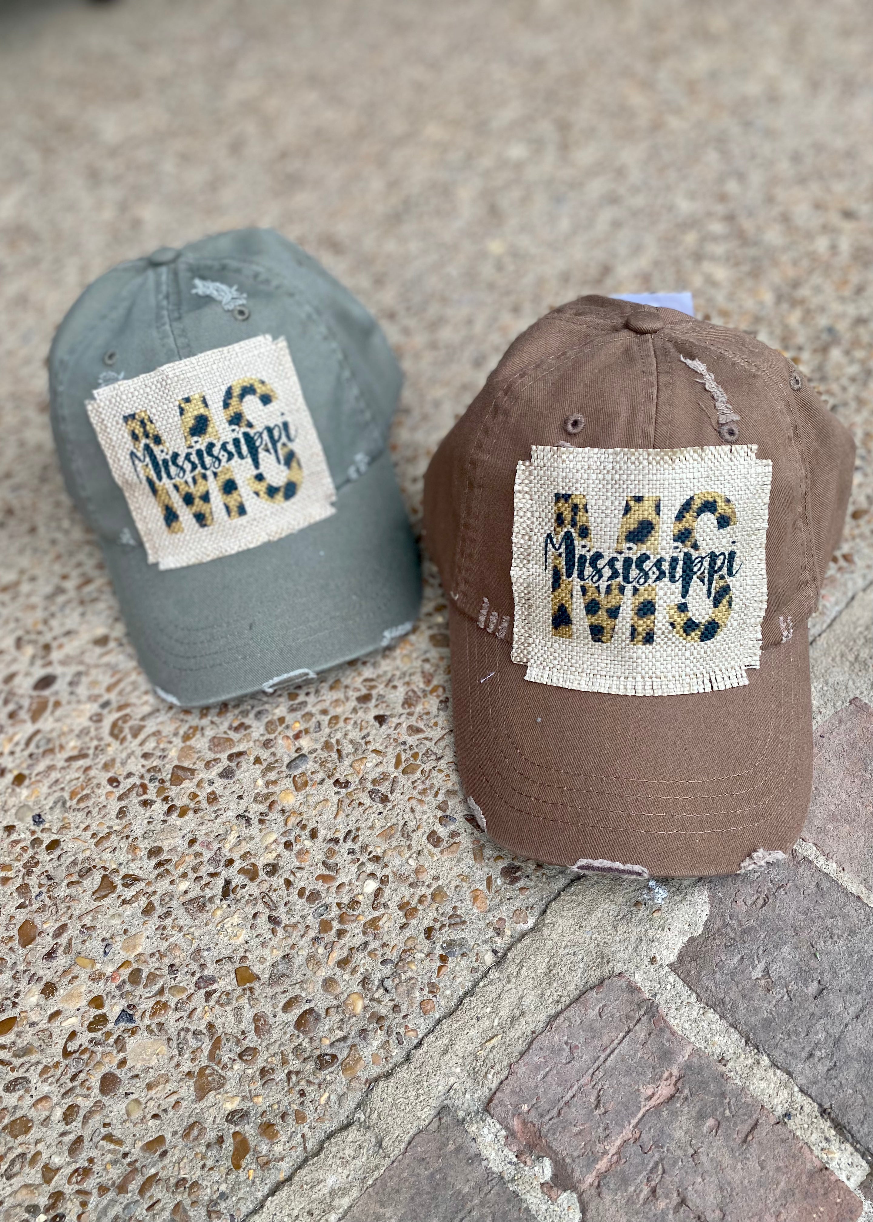Mississippi Patch Ball Cap - Ball Cap -Jimberly's Boutique-Olive Branch-Mississippi